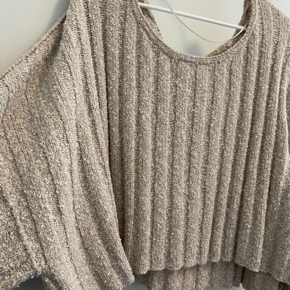 Free People Oatmeal Slouchy Sweater